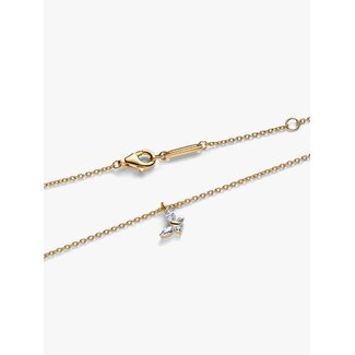 Pandora Pandora Collier 364267C01-45 Zilver met Geelgouden Plating Vlinder met Zirkonia 45cm