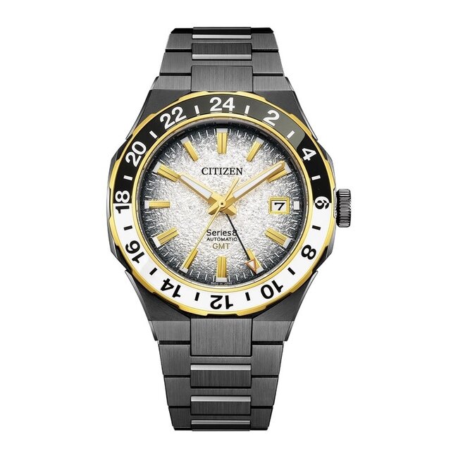 Citizen Citizen Horloge NB6035-55H Serie 8 GMT Automaat Staal Gun Metal Saffier Glas 100m Waterdicht 41mm Limited Edition