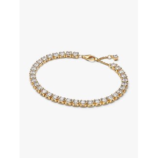 Pandora Pandora Armband 563539C01  Zilver met 14K Geelgouden Plating Tennis met Zirkonia