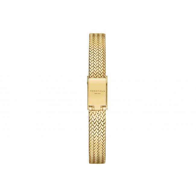 Rosefield Rosefield Horloge MCGMG-M03 Mini Small Edit Staal met Geelgouden Plating Quartz en Zirkonia 20mm