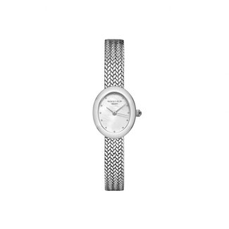 Rosefield Rosefield Horloge MWSMS-M05 Mini Oval Staal Quartz met Witte Wijzerplaat 22x17mm