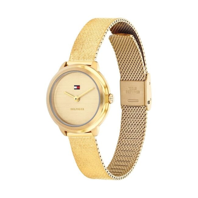 Tommy Hilfiger Tommy Hilfiger Horloge TH1782811 Demi Mesh Geelgouden Plating Quartz 26mm
