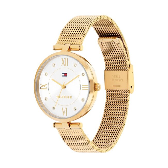 Tommy Hilfiger Tommy Hilfiger Horloge TH1782805 Ella Mesh Geelgouden Plating Quartz 34mm
