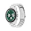 Tommy Hilfiger Tommy Hilfiger Horloge TH1792211 Clark Zilverkleurig met Groene Wijzerplaat Quartz 44mm