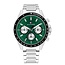 Tommy Hilfiger Tommy Hilfiger Horloge TH1792211 Clark Zilverkleurig met Groene Wijzerplaat Quartz 44mm