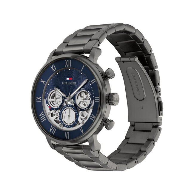 Tommy Hilfiger Tommy Hilfiger Horloge TH1710707 Legend Grijze Band met Blauwe Wijzerplaat 44mm