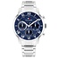 Tommy Hilfiger Tommt Hilfiger Horloge TH1710728 Oxford Zilverkleurig met Blauwe Wijzerplaat Quartz 42mm