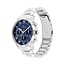 Tommy Hilfiger Tommt Hilfiger Horloge TH1710728 Oxford Zilverkleurig met Blauwe Wijzerplaat Quartz 42mm