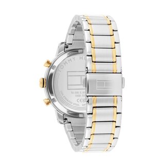 Tommy Hilfiger Tommy Hilfiger Horloge TH1710729 Oxford Bi-Color Band met Zwarte Wijzerplaat 42mm