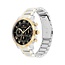 Tommy Hilfiger Tommy Hilfiger Horloge TH1710729 Oxford Bi-Color Band met Zwarte Wijzerplaat 42mm