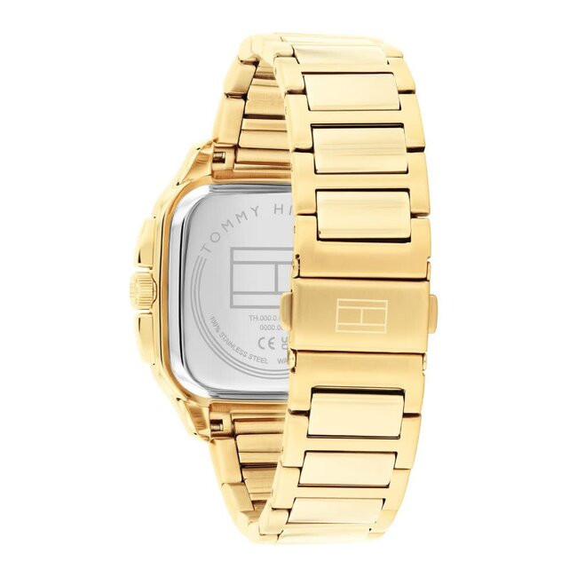 Tommy Hilfiger Tommy Hilfiger Horloge TH1792223 Herald Goudkleurige Plating met Groene Wijzerplaat Quartz 37x39mm