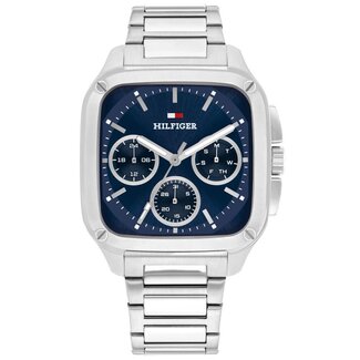 Tommy Hilfiger Tommy Hilfiger Horloge TH1792222 Herald Zilverkleurige Quartz met Blauwe Wijzerplaat 37x39mm