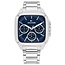 Tommy Hilfiger Tommy Hilfiger Horloge TH1792222 Herald Zilverkleurige Quartz met Blauwe Wijzerplaat 37x39mm
