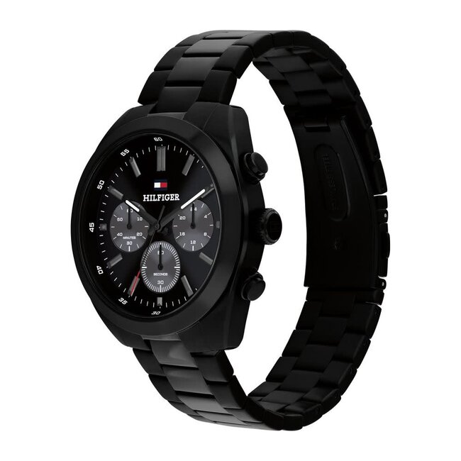 Tommy Hilfiger Tommy Hilfiger Horloge TH1710724 Hudson Zwartkleurige Quartz met Zwarte Wijzerplaat 40mm