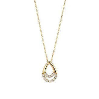 Blush Blush Collier 3195YZI 14k Geelgoud Druppel met Zirkonia 42cm