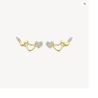 Blush Blush Oorbellen 7376YZI 14k Geelgoud  Hartjes en Zirkonia