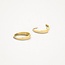 Blush Blush Oorbellen 7379YGO 14k Geelgoud Ovalen Oorringen 2.6x12mm