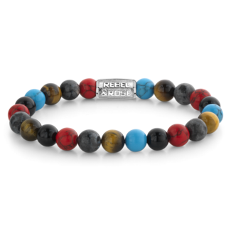 Rebel & Rose Rebel & Rose Armband RR-80083-S-M Red Hot Summer 8mm Maat M