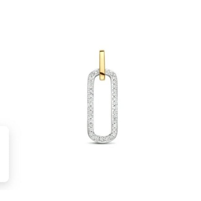 The House Of Blinckers THOB Hanger 42.08672 14k Bi-color Goud met 0.09crt H SI Diamant 7mm x 17mm