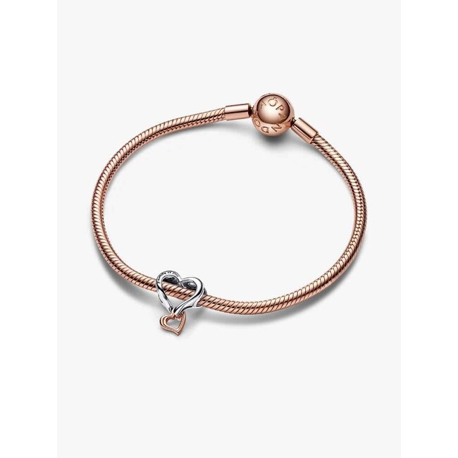 Pandora Pandora Bedel 782642C00 Zilver met 14k Rosegouden Plating Hart
