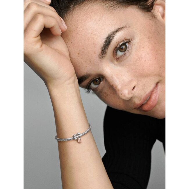 Pandora Pandora Bedel 782642C00 Zilver met 14k Rosegouden Plating Hart