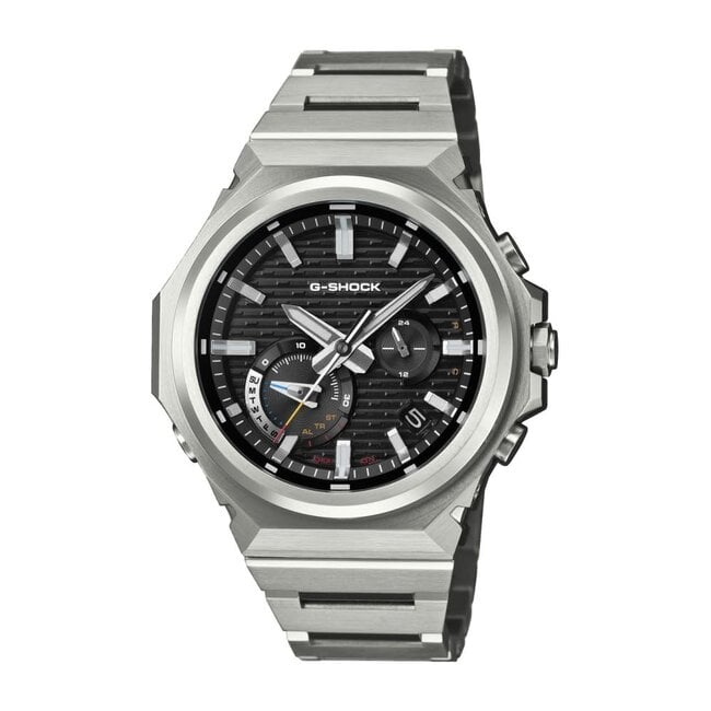 Casio G-Shock G-Shock Horloge GST-B1000D-1AER Staal Solar Bluetooth met Zwarte Wijzerplaat 44mm Waterdichtheid 200Meter