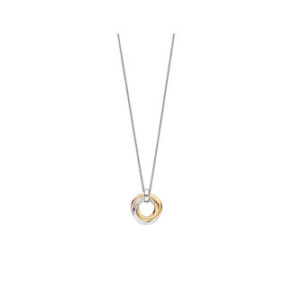 Ti Sento Milano Ti Sento Collier 3972ZT/42 Zilver met Tri color Hanger met Zirkonia 42cm