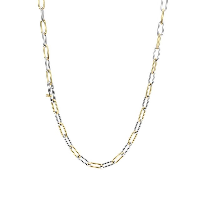 Ti Sento Milano Ti Sento Collier 3947BI/48 Zilver 14k Geelgouden Plating Schakels 48cm