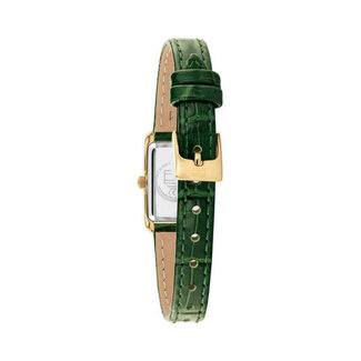 Tommy Hilfiger Tommy Hilfiger Horloge TH1782850 Mia Staal Goudkleurige Vierkante Kast met Groene Band 16x22mm