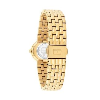 Tommy Hilfiger Tommy Hilfiger Horloge TH1782844 Moira Staal Goudkleurig en Bruinkleurige Ovale Wijzerplaat 25x22mm