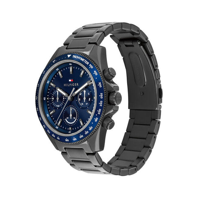 Tommy Hilfiger Tommy Hilfiger Horloge TH1792212 Clark Staal met Blauwe Wijzerplaat 44mm