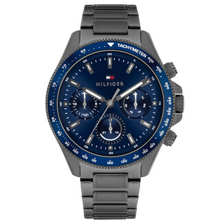 Tommy Hilfiger Tommy Hilfiger Horloge TH1792212 Clark Staal met Blauwe Wijzerplaat 44mm