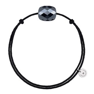 Morganne Bello Morganne Bello Armband 1015X03A186 Friandise Hematite met Zwarte Koort