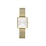 Rosefield Rosefield Horloge QMWMG-Q039 The Boxy XS Staal met Geelgouden Plating Quartz 22 x 24 mm