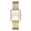 Rosefield Rosefield Horloge QWSG-Q09 Boxy Staal met Geelgouden Plating Quartz 26 x 28 mm