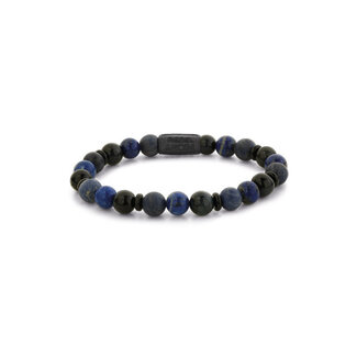 Rebel & Rose Rebel & Rose Armband RR-80124-B-L Variation Mix Blue 8mm Maat L