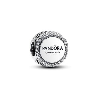 Pandora Pandora Bedel 792016CZ_E070 Zilver met Pandora Logo en Zirkonia