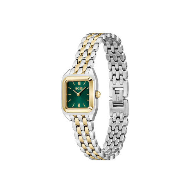 BOSS BOSS Horloge HB1502822 Mae Petite Staal met Bi- Color Plating Quartz 22 x 22.5mm
