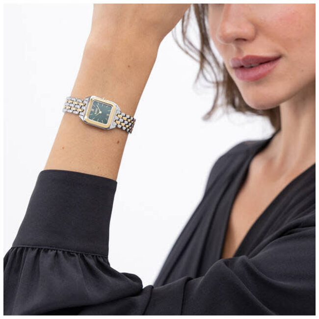 BOSS BOSS Horloge HB1502822 Mae Petite Staal met Bi- Color Plating Quartz 22 x 22.5mm