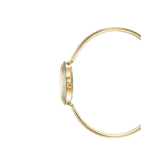 Jacques du Manoir Jacques Du Manoir JWL05401 Aurora Horloge Staal Goudkleurig  met witte wijzerplaat maat 26 mm met 4 verschillende ringen