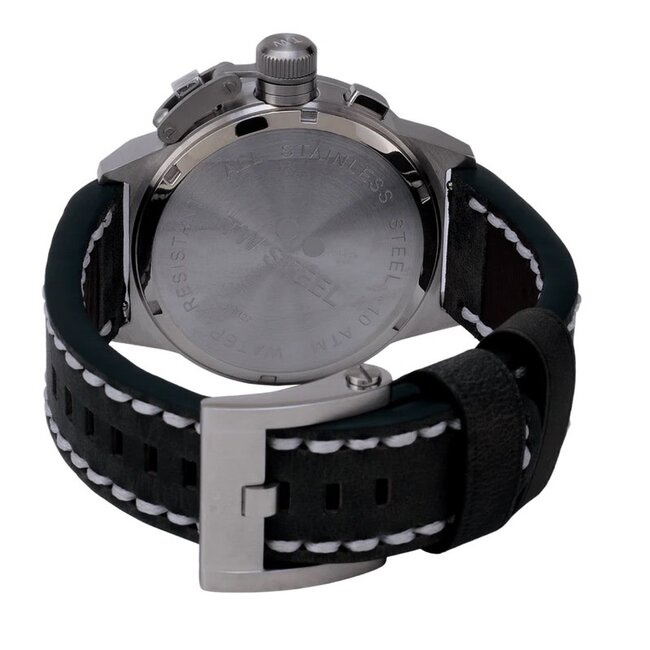 TW Steel TW Steel Horloge CS127 Canteen Staal Quart Swiss Made Chronograaf met Lichtblauwe Wijzerplaat 45mm 20th Anniversary Collection