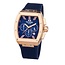 TW Steel TW Steel Horloge TO3 Staal Rechthoekige Kast met Rosegouden Plating Quartz Chronograaf en met Rubberen Band met Vouwsluiting