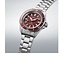 Seiko Seiko Horloge SRPL11K1 Prospex Staal Automaat 200m Waterdicht met Rode Wijzerplaat en Bezel 41mm