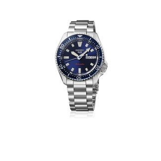 Seiko Seiko Horloge SRPL83K1 Sport 5 Staal Automaat 200m Waterdicht met Blauwe Wijzerplaat 40mm