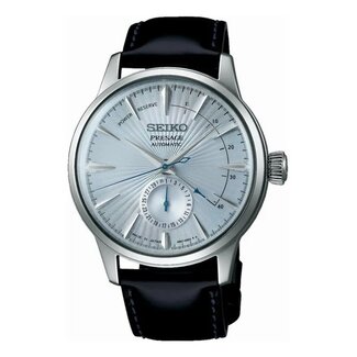 Seiko Seiko Horloge SSA343J1 Presage Staal Automaat met Zwart Leren Horlogeband 39mm