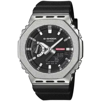 Casio G-Shock Casio G-Shock Horloge GM-2100M-A1AER Staal Digitaal Analoog 200m Waterdicht met Rubberen Horlogeband