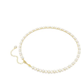 Swarovski Swarovski Collier 5742039 Matrix Goudkleurige Plating met Kristallen en Parels