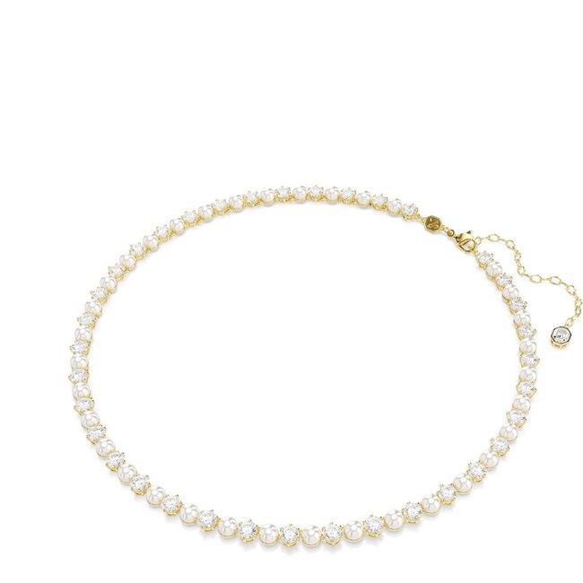 Swarovski Swarovski Collier 5742039 Matrix Goudkleurige Plating met Kristallen en Parels