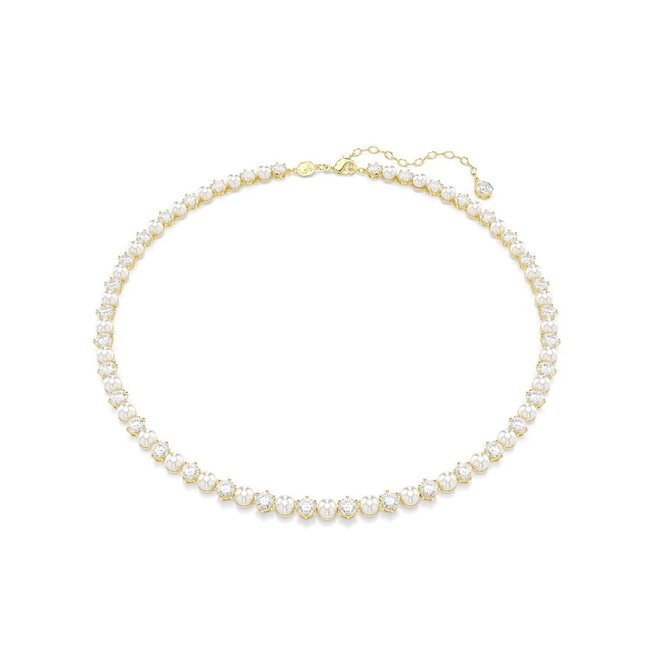 Swarovski Swarovski Collier 5742039 Matrix Goudkleurige Plating met Kristallen en Parels