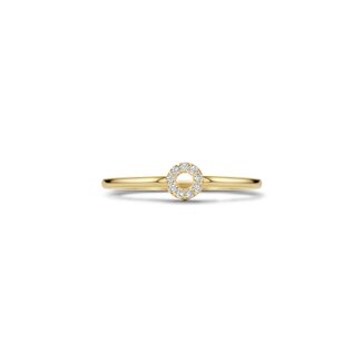 Blush Blush Ring 1217YZI/54 14k Geelgoud Cirkel Gezet met Zirkonia Maat 54